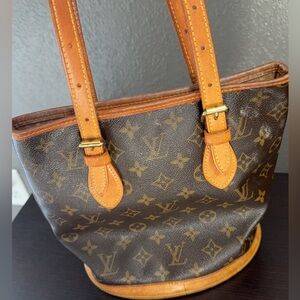 NEEDS RESTORATION 1998 LV Monogram Petit Bucket Bag Vintage Refurbish Condition